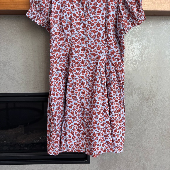 NWT Madewell Collared Puff-Sleeve Mini Dress in Piccola Floral, Size 6 - Picture 9 of 16
